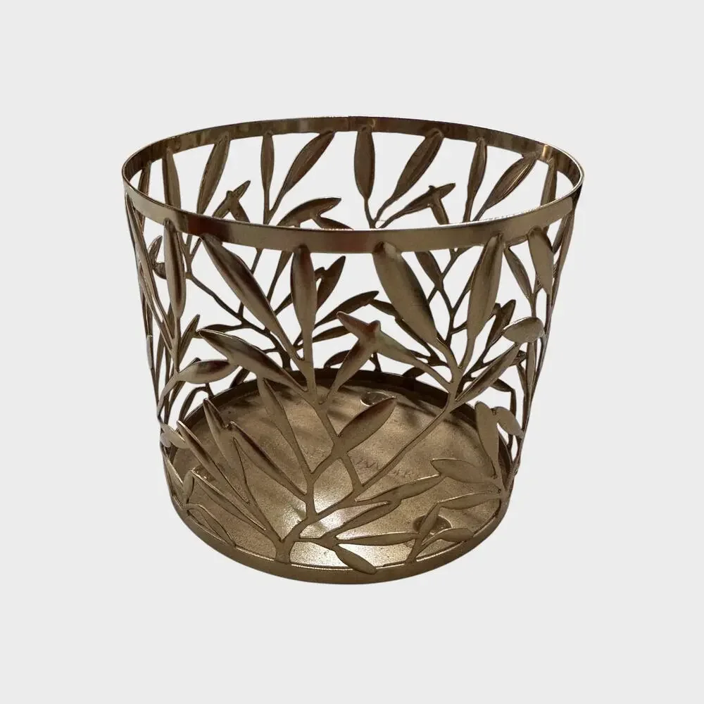 (2) Leaf Candle Holders Designed to Fit 3 Wick Candle